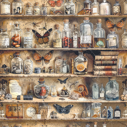 Reispapier A5 gemischt 8/Stück Cabinet of Curiosities