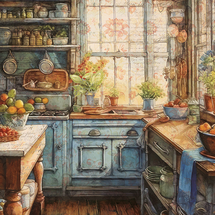 Reispapier A5 gemischt 8/Stück Cookbook
