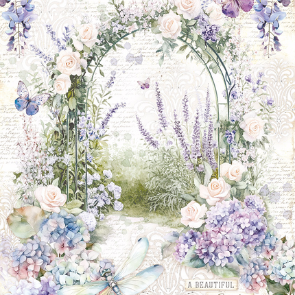 Reispapier A5 gemischt 8/Stück Secret Garden