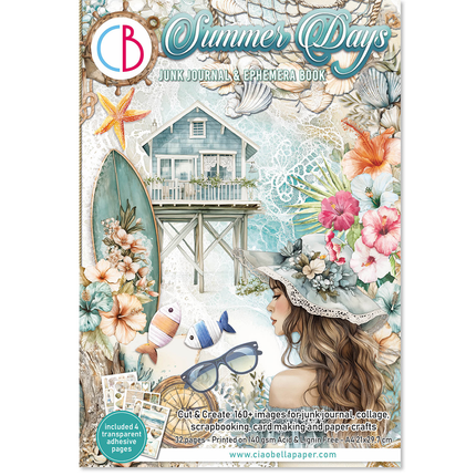 SUMMER DAYS A4 - Junk Journal Ephemera Buch - Ciao Bella