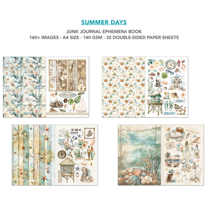 SUMMER DAYS A4 - Junk Journal Ephemera Buch - Ciao Bella