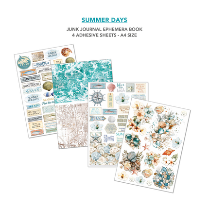 SUMMER DAYS A4 - Junk Journal Ephemera Buch - Ciao Bella