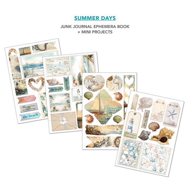 SUMMER DAYS A4 - Junk Journal Ephemera Buch - Ciao Bella