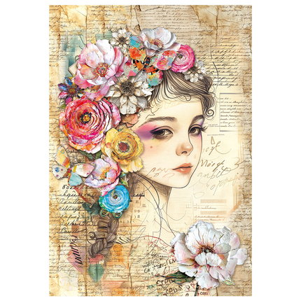 Mixed Media Reispapier A4 Set 4/Stück Quintessential