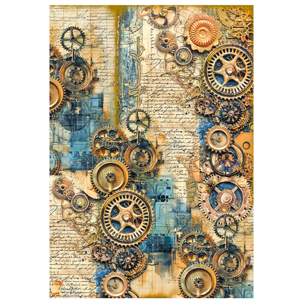 Mixed Media Reispapier A4 Set 4/Stück Past Time