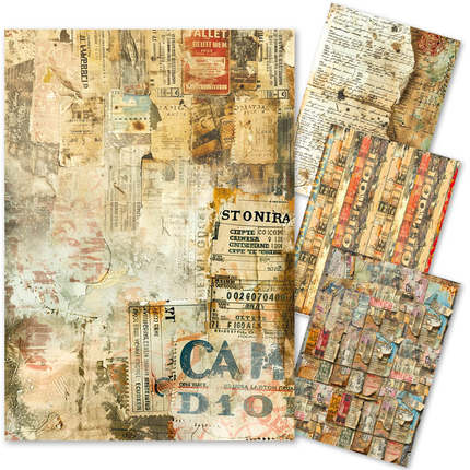 Mixed Media Reispapier A4 Set 4/Stück Journey Ahead