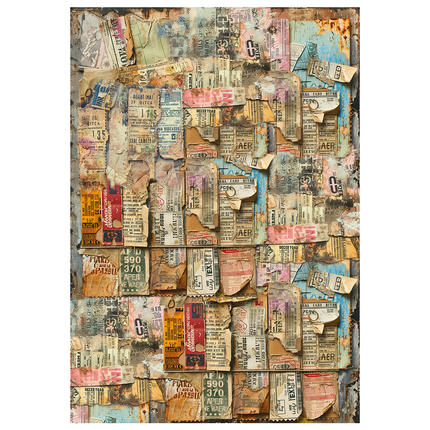 Mixed Media Reispapier A4 Set 4/Stück Journey Ahead