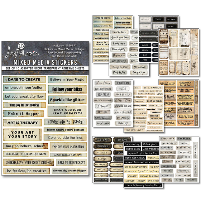 Sticker-Set 10/Stück Little Words