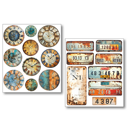 Sticker-Set 10/Stück Grungy Tags