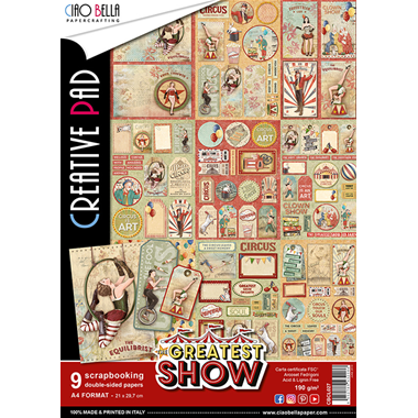 The Greatest Show Kreativblock A4 9/Stück