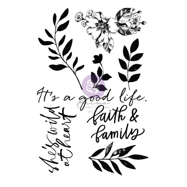 Watercolor Floral Kollektion Klarsichtstempel - 8 Stück / Photopolymer
