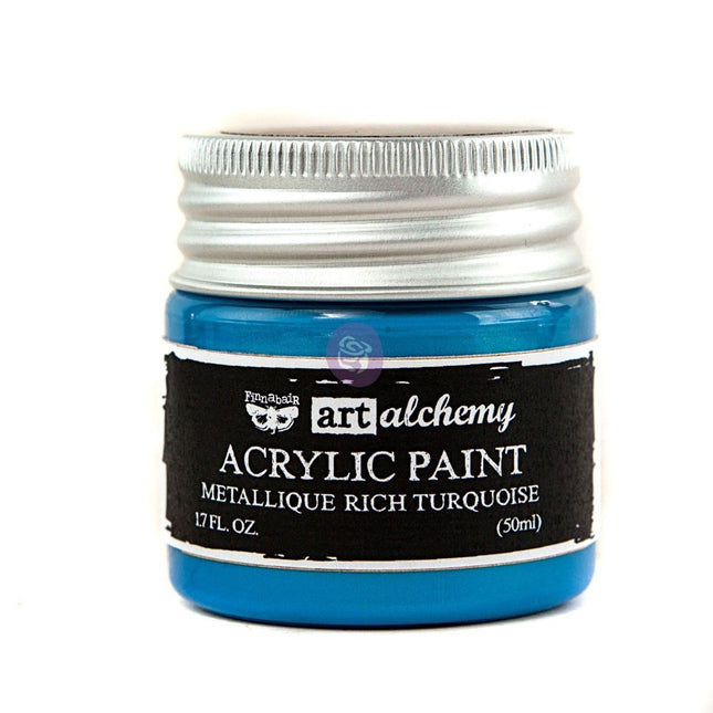 Art Alchemy-Acrylfarbe-Metallique Rich Turquoise 1,7 oz / Acrylfarbe