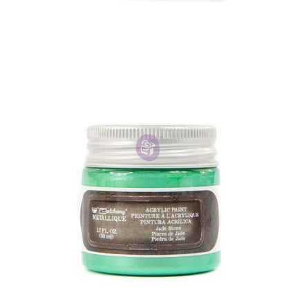 Finnabair Metallique Acrylfarbe - Jade Stein - 1 Glas - 50ml (1,7 oz) / Künstlerfarbe