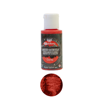Art Alchemy - Flüssige Acrylfarben - Koralle - 1 Flasche, 30ml / Künstlerfarbe