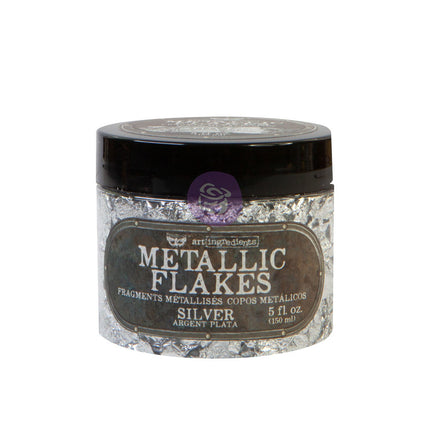 Art Ingredients - Metallflocken - Silber - 1 Glas, Gesamtgewicht 30g inklusive Behälter / Folie