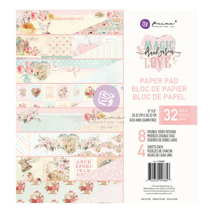 Magic Love Kollektion 8x8 Papierblock - 32 Blatt / Papierblock