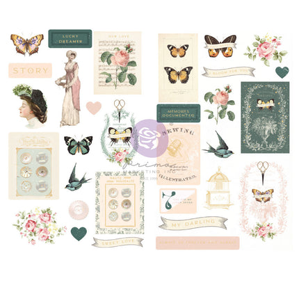 My Sweet Kollektion Chipboard-Sticker - 31 Stk. mit Folienakzenten / Chipboard-Sticker
