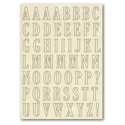 Holzrahmen A5 Größe - Großbuchstaben Alphabet