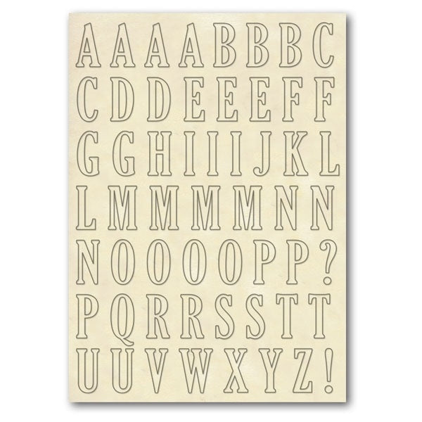 Holzrahmen A5 Größe - Großbuchstaben Alphabet
