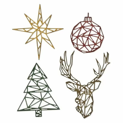 Sizzix • Thinlits Stanzform Geo Weihnachten