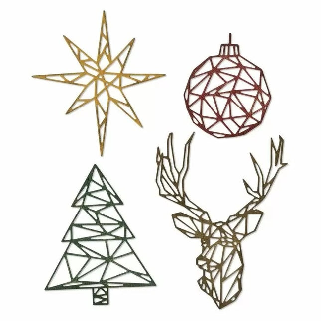 Sizzix • Thinlits Stanzform Geo Weihnachten
