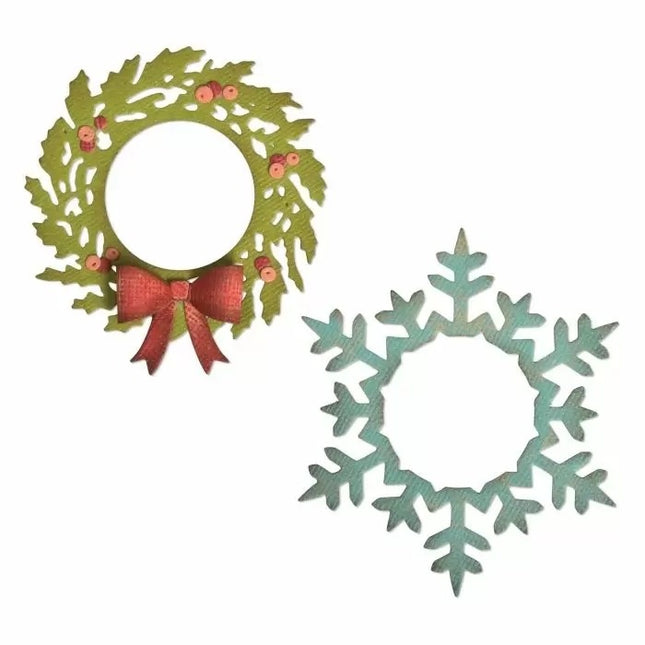 Sizzix • Thinlits Stanzform Kranz & Schneeflocke