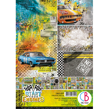 Start your Engines Kreativblock A4 9/Stück
