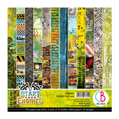 Start your Engines Papierblock 6"x6" 24/Stück
