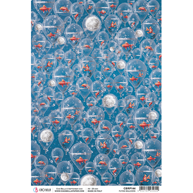 Reispapier A4 Fliegende Ballons