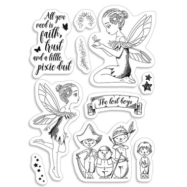 Klarsicht-Stempelset 4"x6" Tinker Bell & The Lost Boys