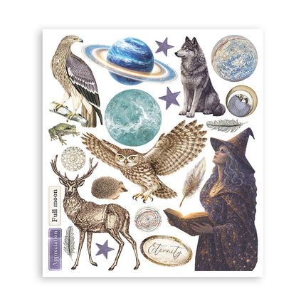 Printed Decorative Rub on selection for Art and Craft cm 20,5x23 - Cosmos