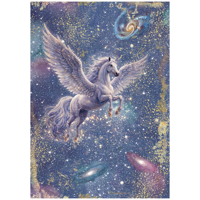Printed A4 Rice paper for Art and Craft - Cosmos Pegasus