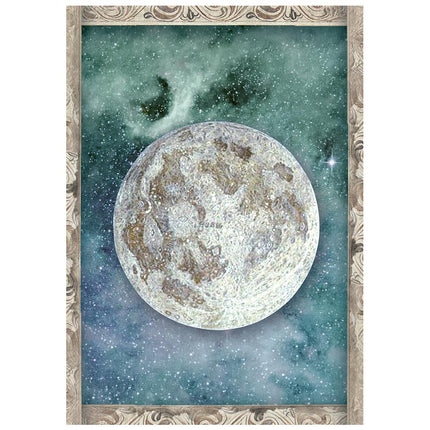 Printed Mini Rice paper A6 8 sheets for Art and Craft - Cosmos