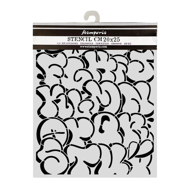 Cut laser stencil for Art and Craft cm 20X25 - Furry Friends 2 pop art pattern