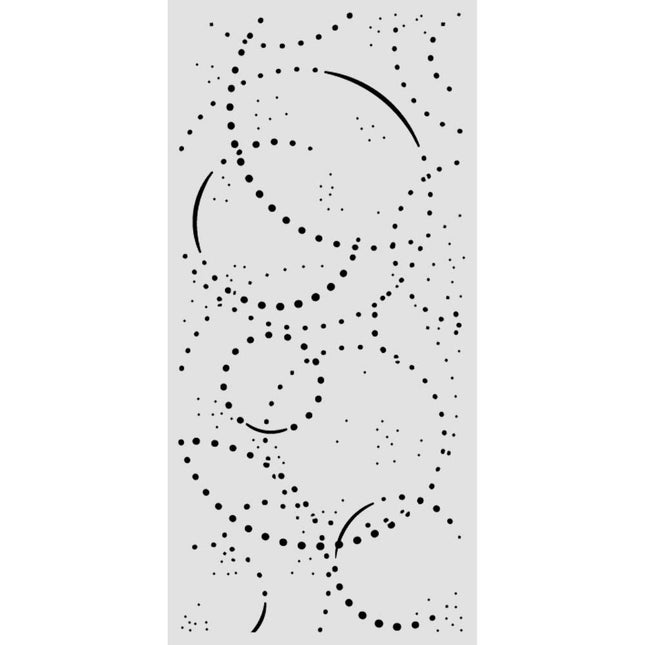 Cut laser stencil for Art and Craft cm 12X25 - Cosmos Ink orbits