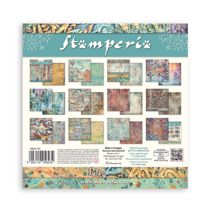 12”x12” (30.5x30.5 cm) Paper Pad 10 double sided printed Backgrounds sheets - Furry Friends 2