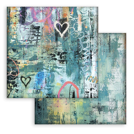 12”x12” (30.5x30.5 cm) Paper Pad 10 double sided printed Backgrounds sheets - Furry Friends 2