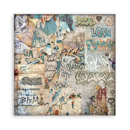 12”x12” (30.5x30.5 cm) Paper Pad 10 double sided printed Backgrounds sheets - Furry Friends 2