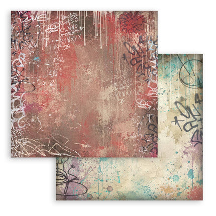 12”x12” (30.5x30.5 cm) Paper Pad 10 double sided printed Backgrounds sheets - Furry Friends 2