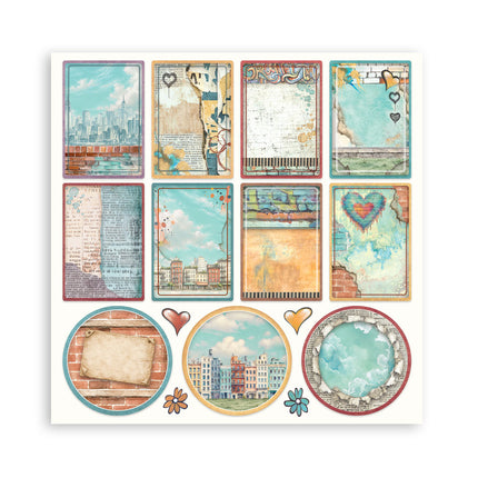 8”x8” (20.3x20.3 cm) Paper Pad 10 double sided printed sheets - Furry Friends 2