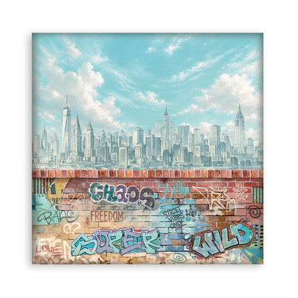 8”x8” (20.3x20.3 cm) Paper Pad 10 double sided printed sheets - Furry Friends 2