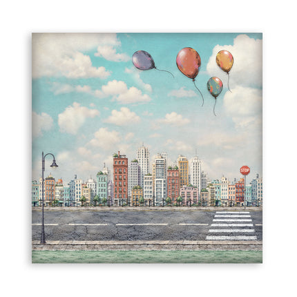 8”x8” (20.3x20.3 cm) Paper Pad 10 double sided printed sheets - Furry Friends 2