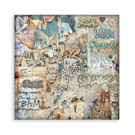 8”x8” (20.3x20.3 cm) Paper Pad 10 double sided printed sheets - Furry Friends 2