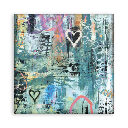 8”x8” (20.3x20.3 cm) Paper Pad 10 double sided printed Backgrounds sheets - Furry Friends 2