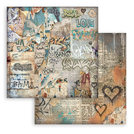 8”x8” (20.3x20.3 cm) Paper Pad 10 double sided printed Backgrounds sheets - Furry Friends 2