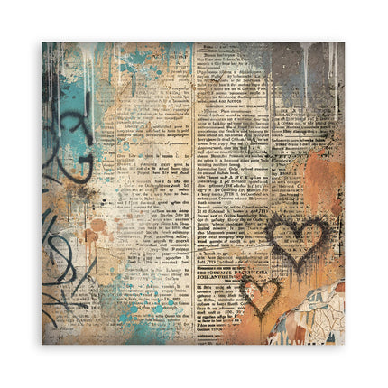 8”x8” (20.3x20.3 cm) Paper Pad 10 double sided printed Backgrounds sheets - Furry Friends 2