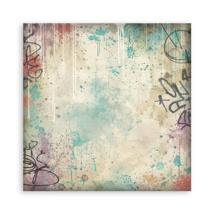 8”x8” (20.3x20.3 cm) Paper Pad 10 double sided printed Backgrounds sheets - Furry Friends 2