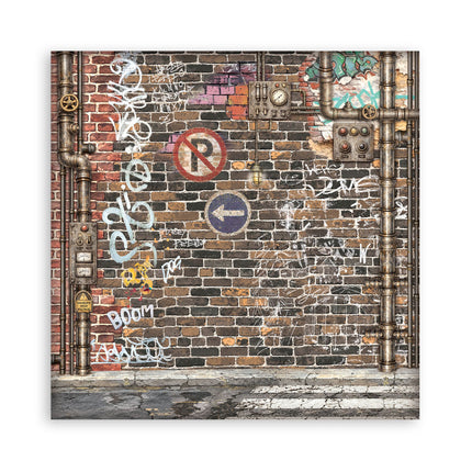 8”x8” (20.3x20.3 cm) Paper Pad 10 double sided printed Backgrounds sheets - Furry Friends 2