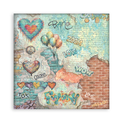 8”x8” (20.3x20.3 cm) Paper Pad 22 single sided printed paper sheets - Furry Friends 2