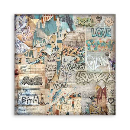 8”x8” (20.3x20.3 cm) Paper Pad 22 single sided printed paper sheets - Furry Friends 2
